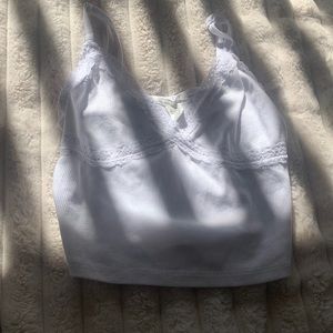 FULL TILT Lace Trim Womens Cami, size xs , color white